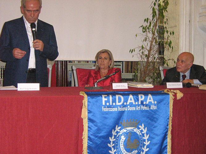 I relatori - Luigi Scorrano, Anita Marzano, Federico Natali