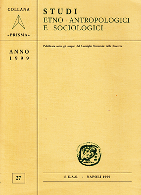 Rivista "STUDI  ETNO - ANTROPOLOGICI E SOCIOLOGICI"  - ANNO 1999