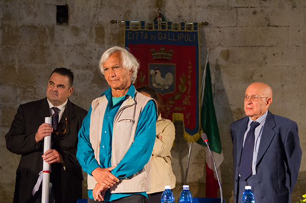 Il sindaco di Gallipoli Eugenio Barba e Federico Natali